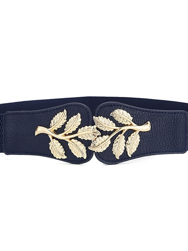 Wide Belt Corset Belt Canvas Metal Bucke Geometric Cord Wowen Formal Daily Holiday White Black Red Navy Blue for Women
