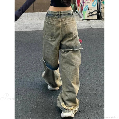 Torn Empty Dark Harajuku Pant
