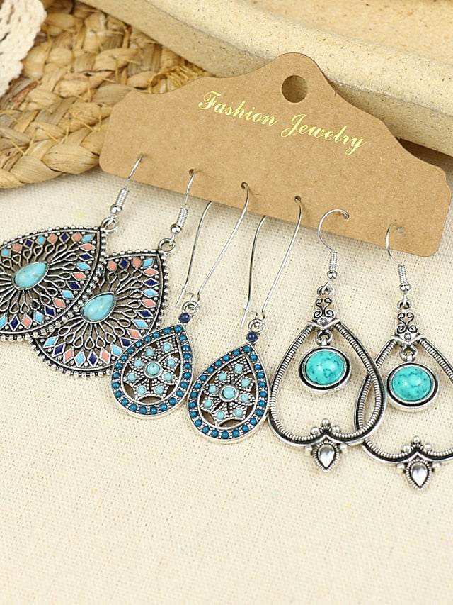 Earrings Vintage Party Flower Earring / Spring / Summer / Fall / Winter / Silver for Women