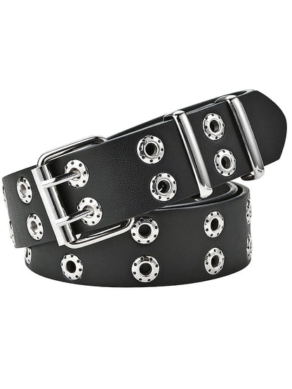 Unisex PU Buckle Belt Wide Belt PU Leather Prong Buckle Eyelet Casual Classic Party Daily White Black Brown Coffee for Women