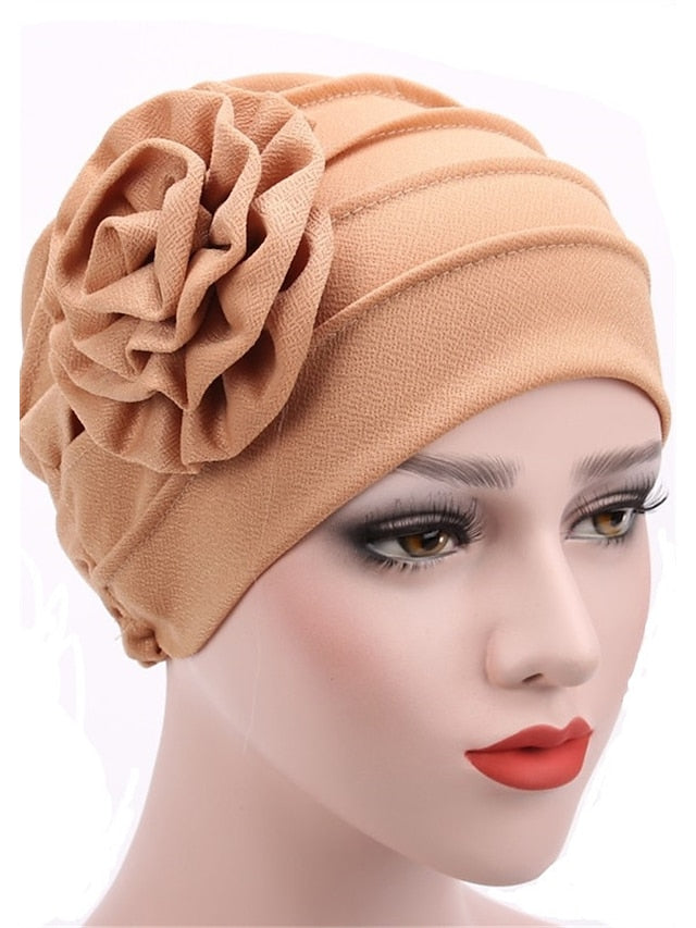 Beanie Slouchy Street Dailywear Casual Flower Pure Color Wine Black Hat Khaki Fall Winter Spring for Women