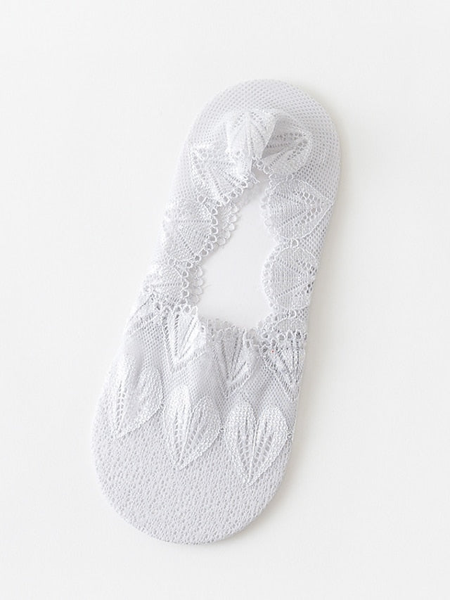 1 Pair Socks Solid Colored Antibacterial / Deodorant / Leg Shaping Simple Style Polyester / Cotton EU36-EU46 for Women