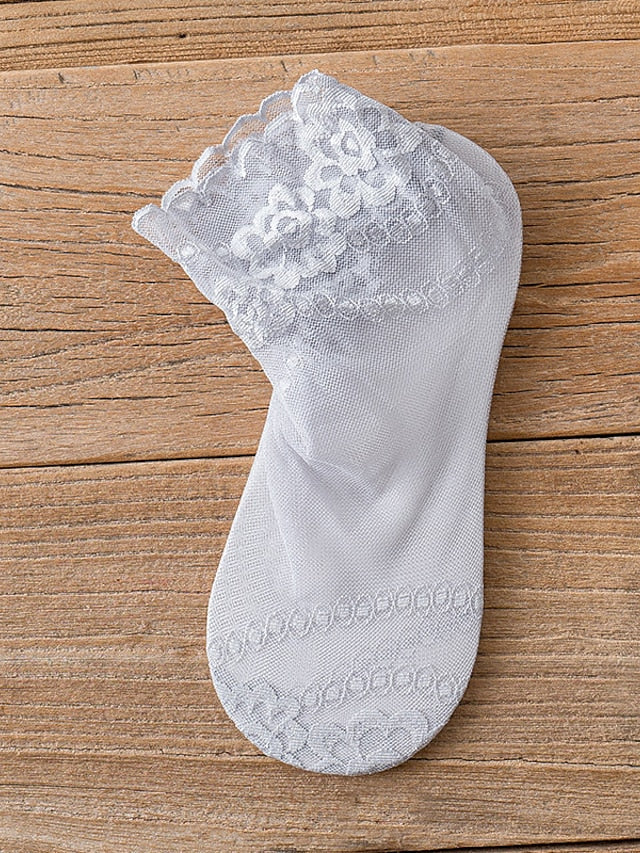 1 Pair Socks Standard Solid Colored Antibacterial / Deodorant / Leg Shaping Sweet Style / Simple Style Polyester / Cotton EU36-EU46 for Women