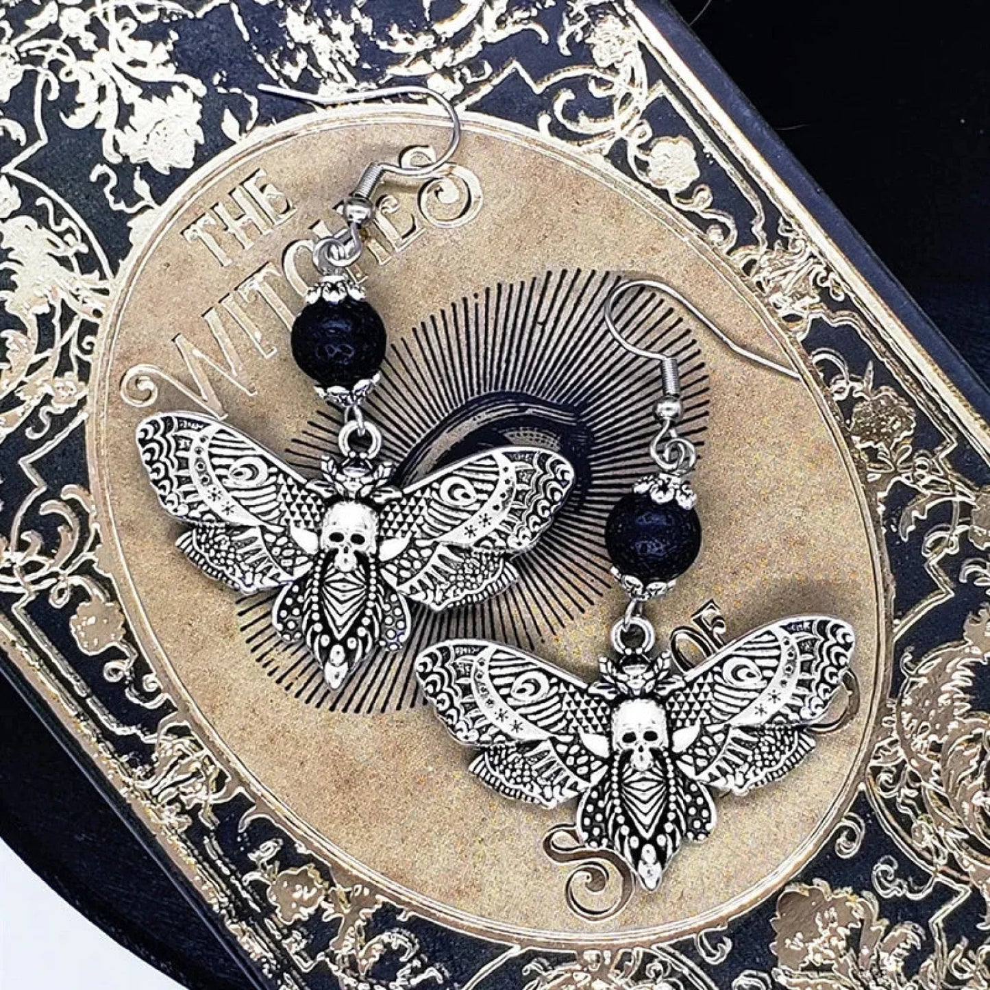 Tranquil Dove Ceramic Metal Circle Hoop Earring