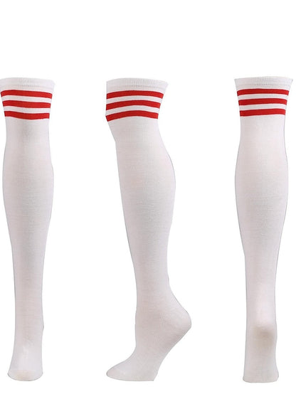 Knee High Socks Party Daily Polyester Spandex Casual Classic Warm Cute 1 Pair for Women