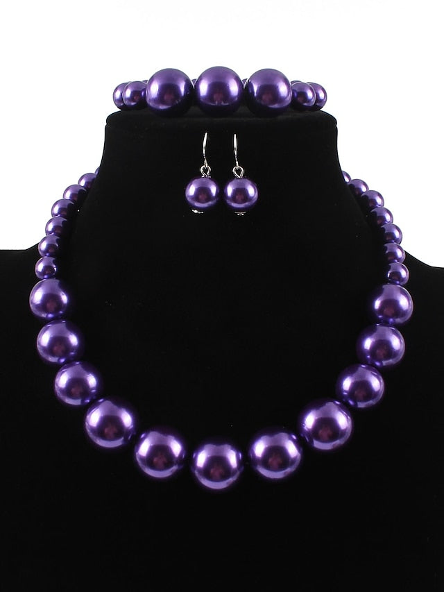 necklace Chic & Modern Party Pure Color Jewelry Sets for Women