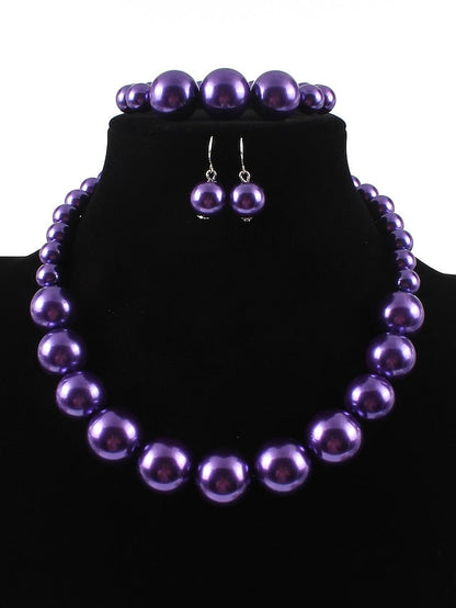 necklace Chic & Modern Party Pure Color Jewelry Sets for Women