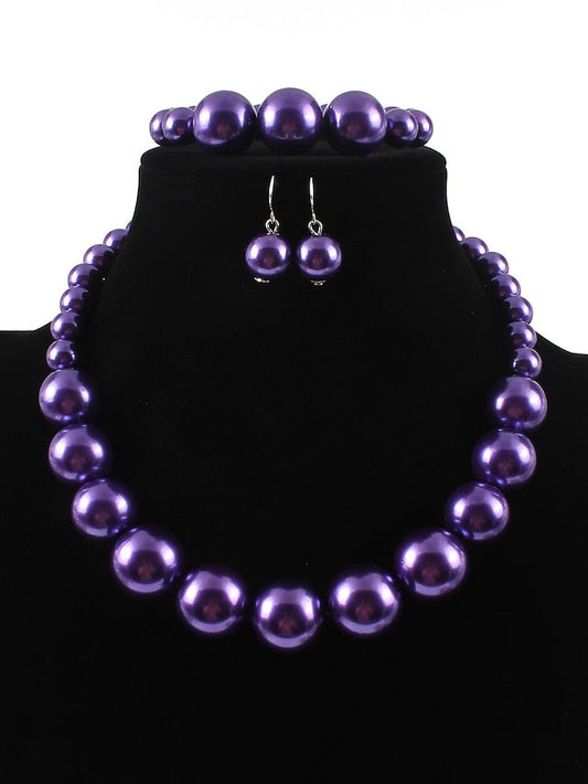 necklace Chic & Modern Party Pure Color Jewelry Sets for Women