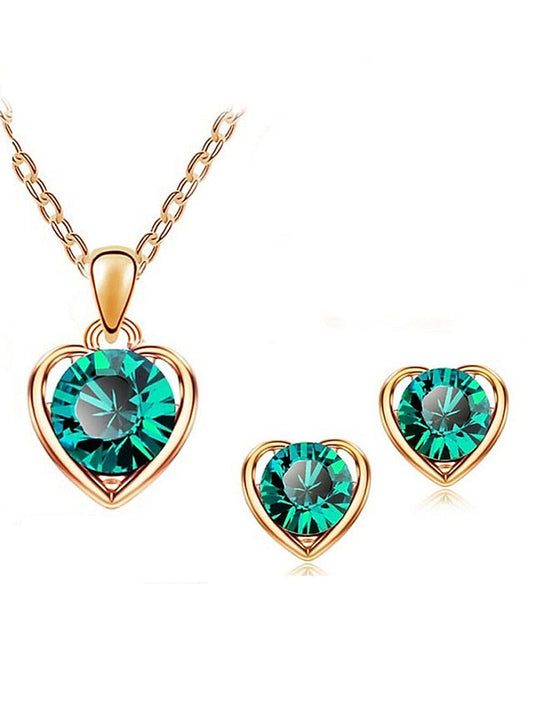 necklace Fashion Outdoor Heart Jewelry Sets for Women