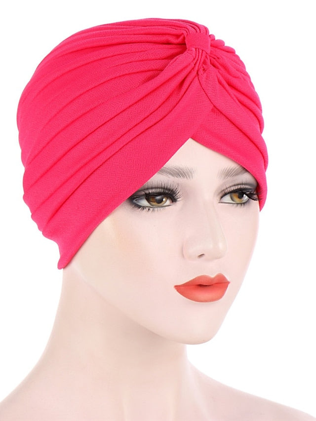 Turban Daily Holiday Solid / Plain Color Polyester Cute Cute 1 pcs for Women