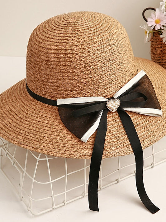 Sun Hat Straw Hat Daily Holiday Straw Vacation Beach Sunscreen 1 pcs for Women