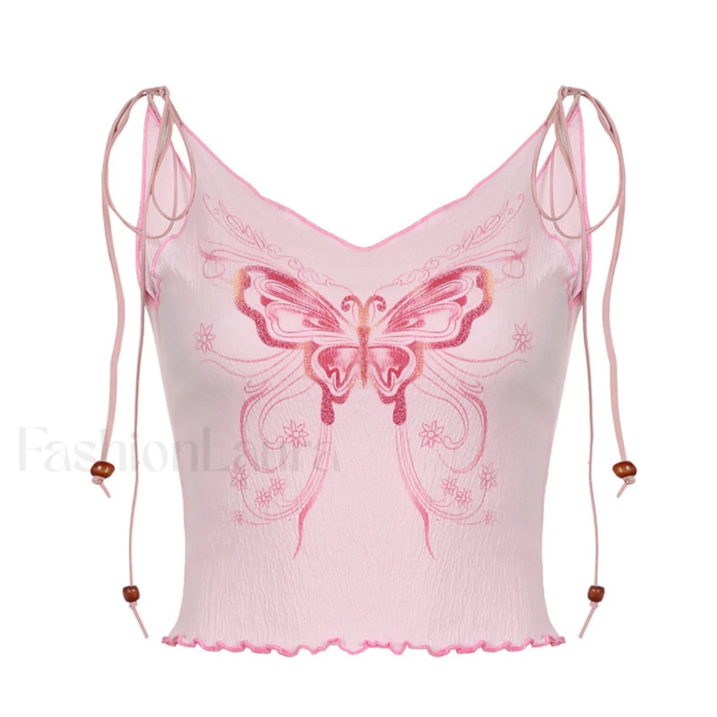 Tulip Mushroom Print Rib Tank Top