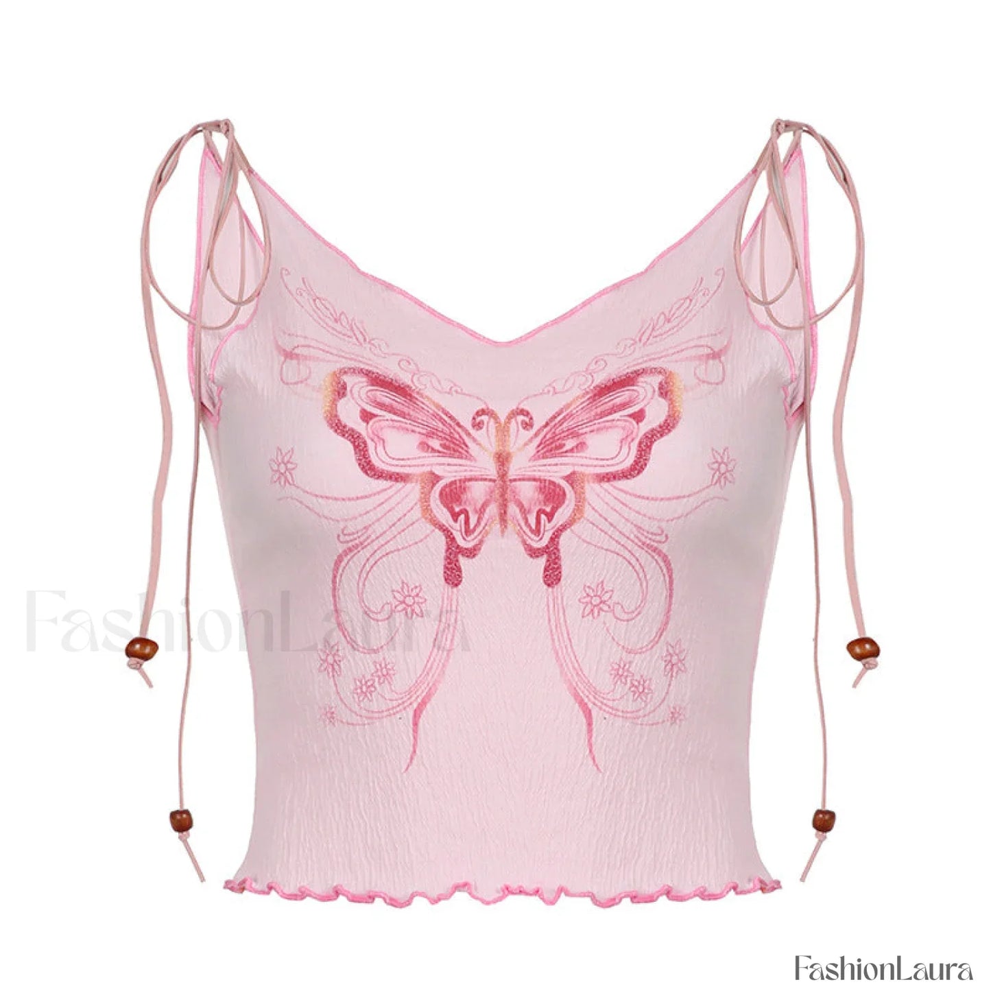 Tulip Mushroom Print Rib Tank Top