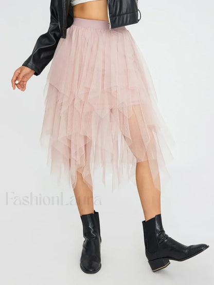 Tulle Multi-Layer Mesh Skirt