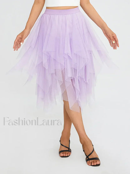 Tulle Multi-Layer Mesh Skirt