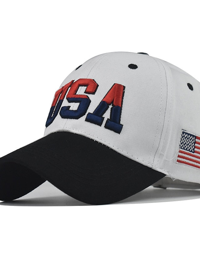 1pcs High Quality American Flag Cotton Baseball Cap For Men Embroidery USA Snapback Hat for Men&Women Fashion Trucker Hat for Women