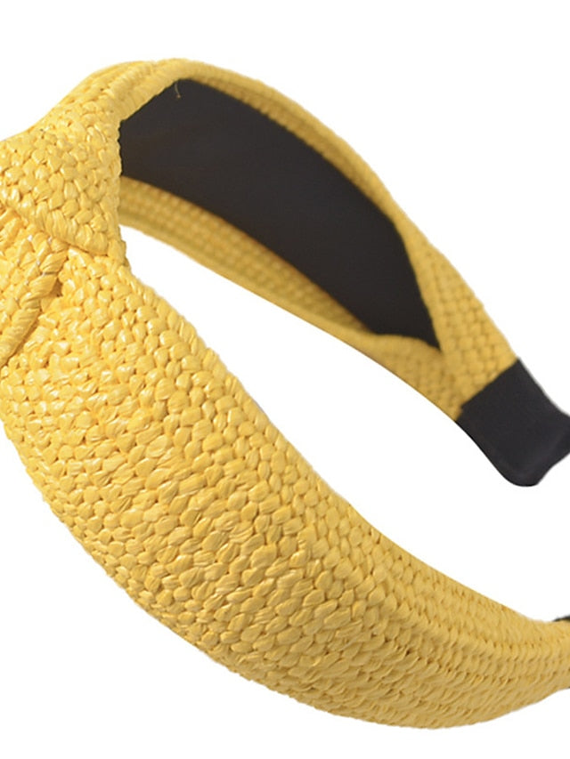 1PC Headbands Weaved Grass Nature Summer Headband For Daily Holiday for Women