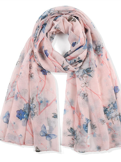 New Women Spring Summer Fashion Voile Scarf Long Shawl Beach Headband Bandanna Wrap Muffler Soft Hijab for Women