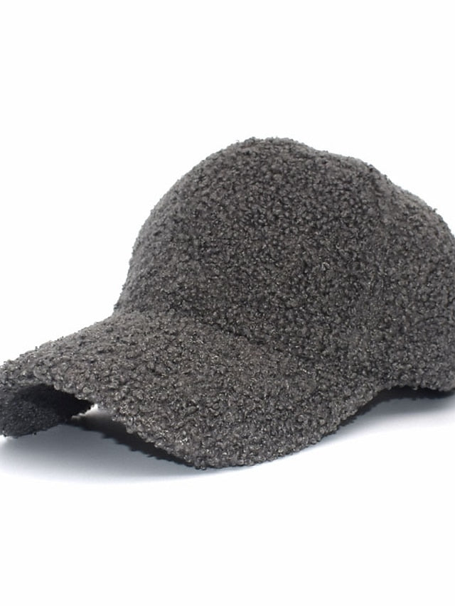 Hat Baseball Cap Winter Hats Black Pink Khaki Outdoor Street Dailywear Fleece Pure Color Windproof Comfort Warm for Women