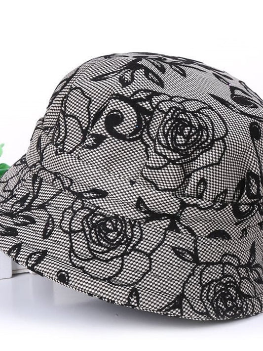 Hat Bucket Hat Pink Wine Fuchsia Street Dailywear Sports Outdoor Flower Flower Portable Windproof Comfort for Women