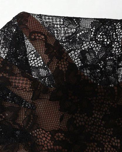 Lace Hip-Lifting Stretch Leggings