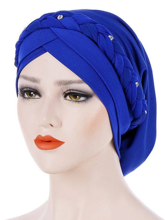 Beanie Slouchy Party Wedding Street Pleated Pure Color Black White Hat Yellow Fall Winter Spring Summer for Women