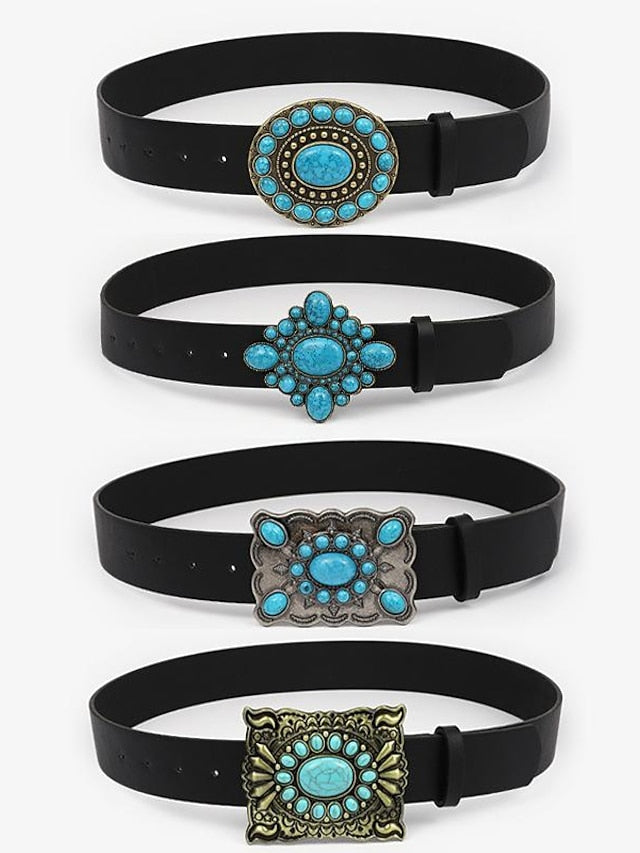 PU Buckle Belt PU Leather Metal Bucke Engraved Classic Wedding Party 1138-7 1138-5 1138 1138-1 for Women