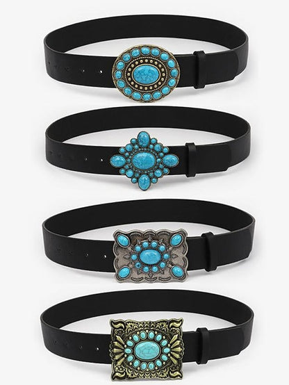PU Buckle Belt PU Leather Metal Bucke Engraved Classic Wedding Party 1138-7 1138-5 1138 1138-1 for Women
