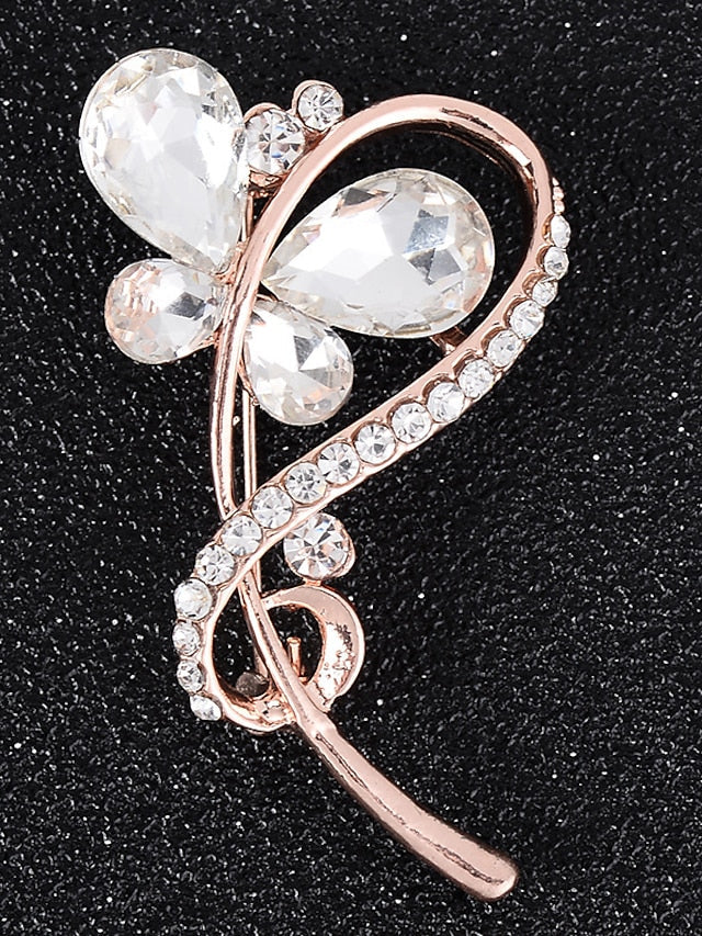 Brooches Classic Butterfly Stylish Elegant Brooch Jewelry White Pink For Daily Date for Women