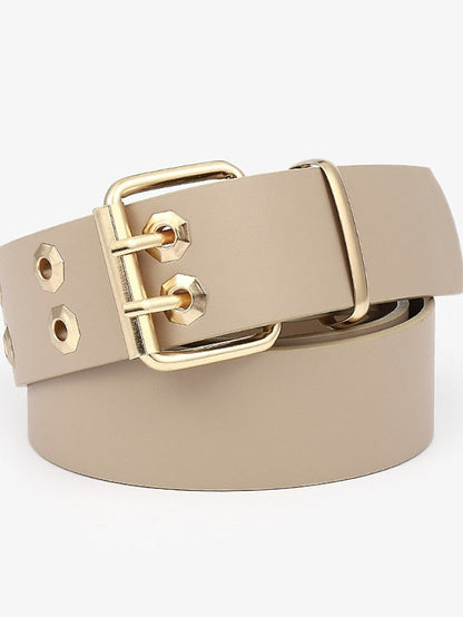 Unisex PU Buckle Belt PU Leather Metal Bucke Eyelet Casual Classic Party Daily White Black Yellow Brown for Women