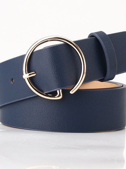 Unisex PU Buckle Belt PU Leather Prong Buckle Plain Casual Classic Party Daily Green Black Brown Navy Blue for Women