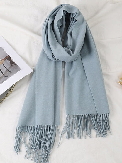 Shawls & Wraps Party Black Scarf Pure Color / Basic / Red / Fall / Winter / Polyester for Women