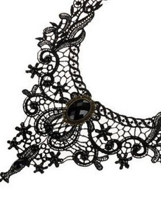 1PC Choker Necklace For Party Evening Street Fabric Water Drop Necklace for Women