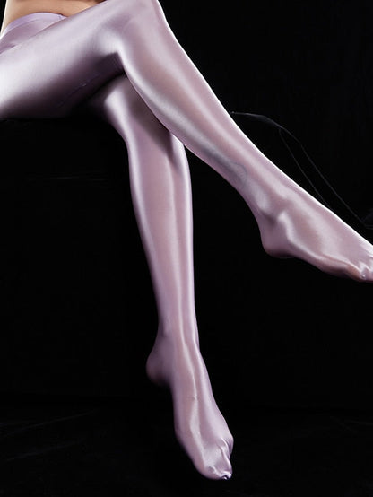 Stockings sexy oily silky skin-friendly foot crotch silky high elastic tight dance yoga pantyhose for Women