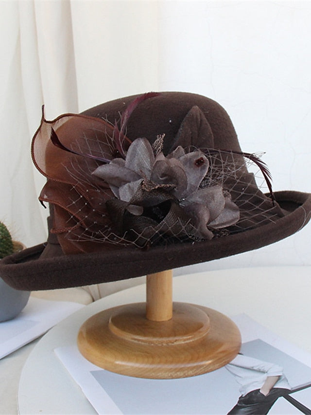 Hat Bucket Hat Black Purple Yellow Party Outdoor Dailywear Floral Floral Portable Windproof Comfort for Women