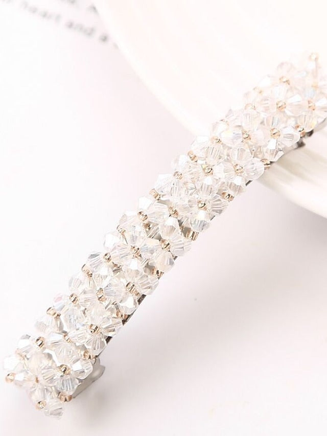 1PC Hair Clip For Daily Glitter Shiny Reinstone Alloy for Women
