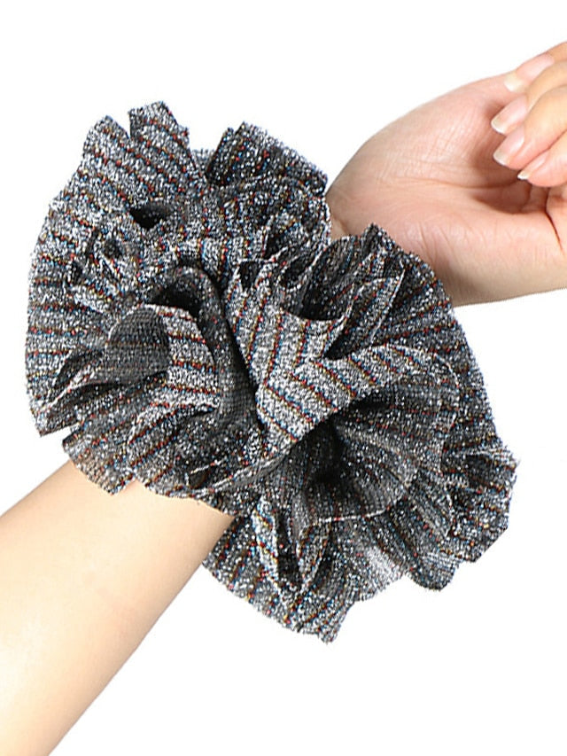 Oversize Scrunchies Giant Large Intestine Big Hair Ties Elastic Rubber Bands Glitter Ponytail Holder Hijab Volumizing Scrunchies for Women