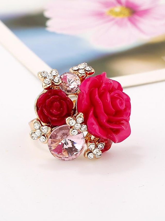 Ring Wedding Holiday Engagement Braided Floral for Women