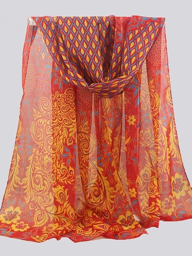 Scarves Gift Daily Holiday Chiffon Vacation Classical Casual Dancing Casual 1 PC for Women