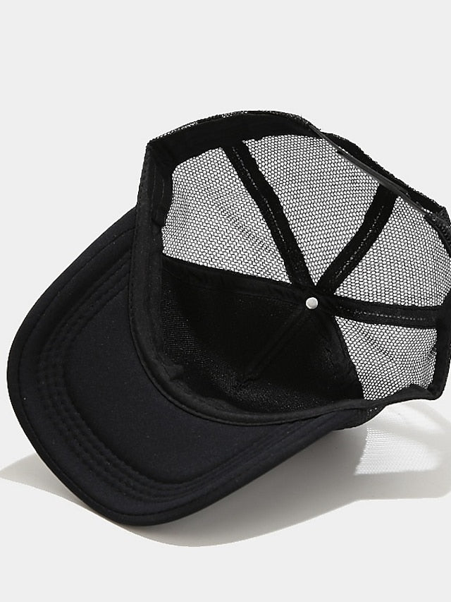 1pcs Unisex Cap Casual Plain Mesh Baseball Cap Adjustable Snapback Hats For Women Men Hip Hop Trucker Cap Streetwear Dad Hat for Women