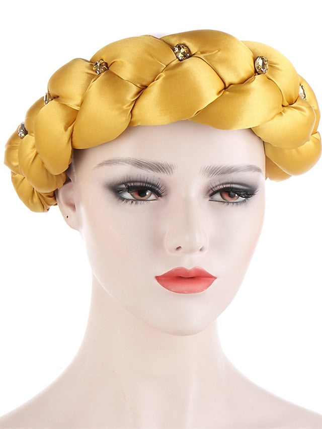Latest Exaggerated Big Satin Twist Braid Headband African Accessories Women Fashion Turbans Ladies Head Wraps for Women