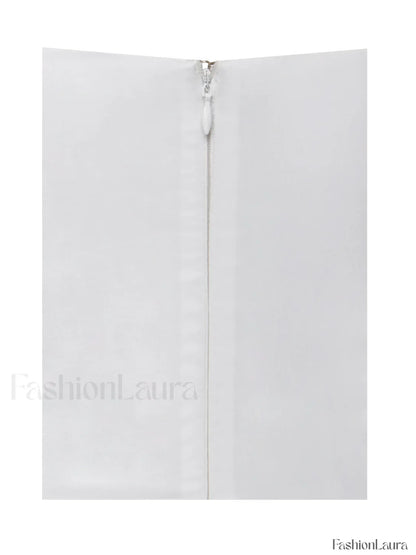 Umika White Bubble Charming Hem Mini Dress