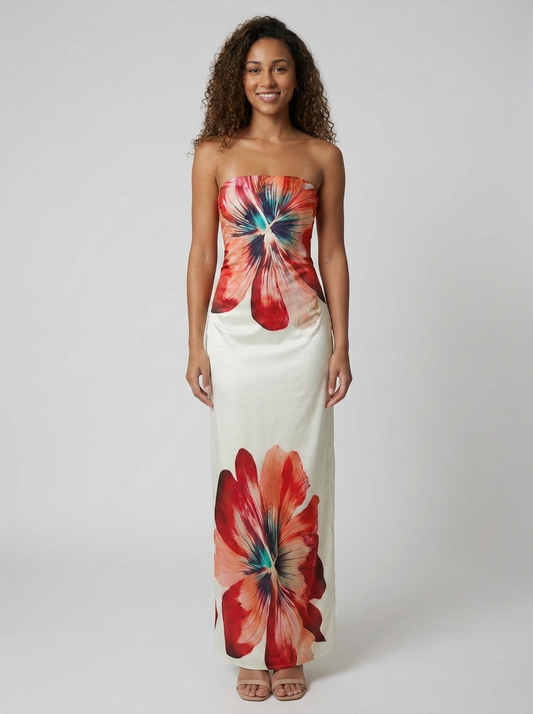 Bella Floral Bustier Maxi Dress