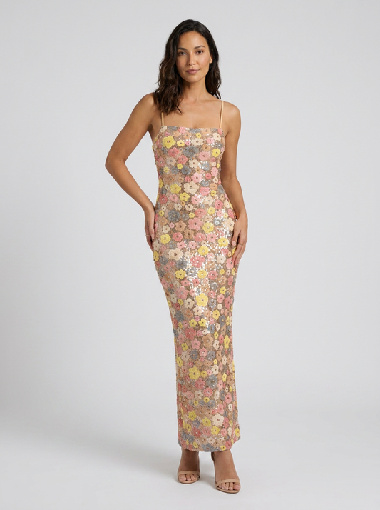 Ines Floral Embellished Maxi Dress