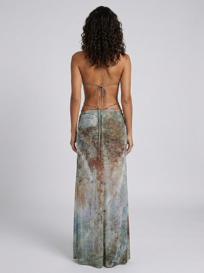 Mabel Cutout Plunge Maxi Dress