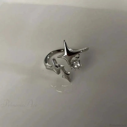 Unpredictable Cross Star Gothic Ring