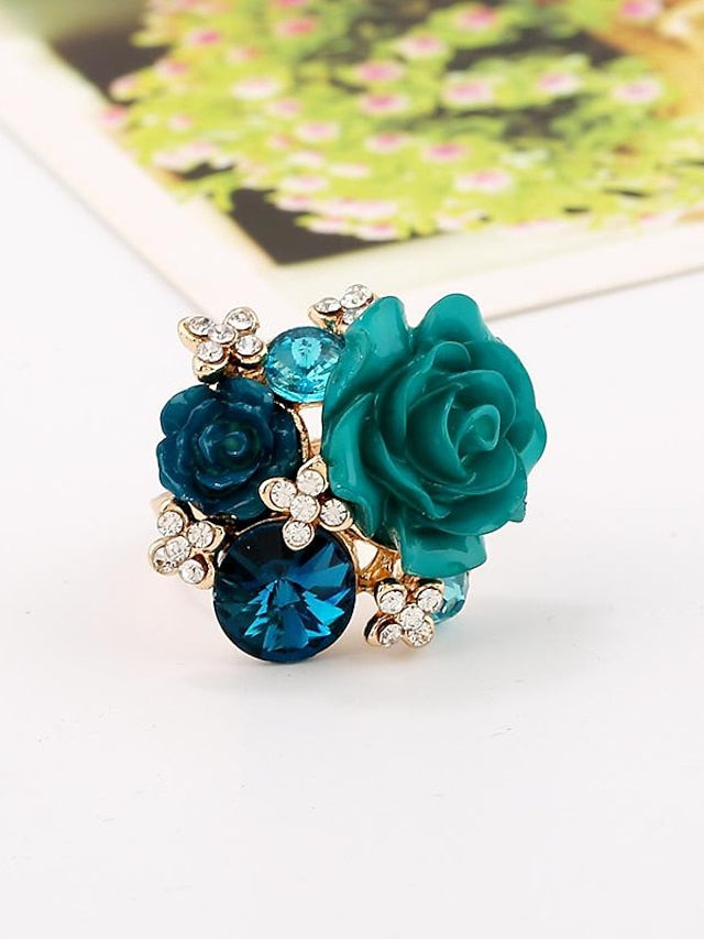 Ring Wedding Holiday Engagement Braided Floral for Women