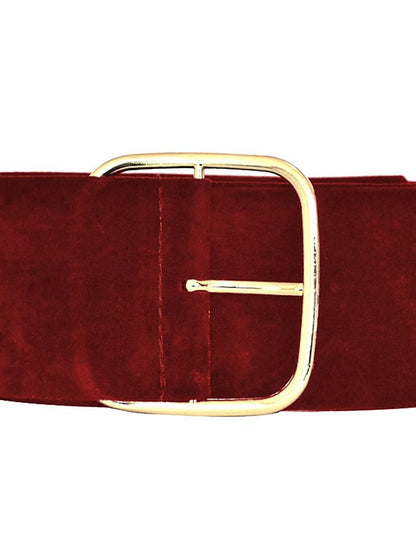 Belt Flannel Black Wine Khaki Wide Belt Street Prom Pure Color for Women