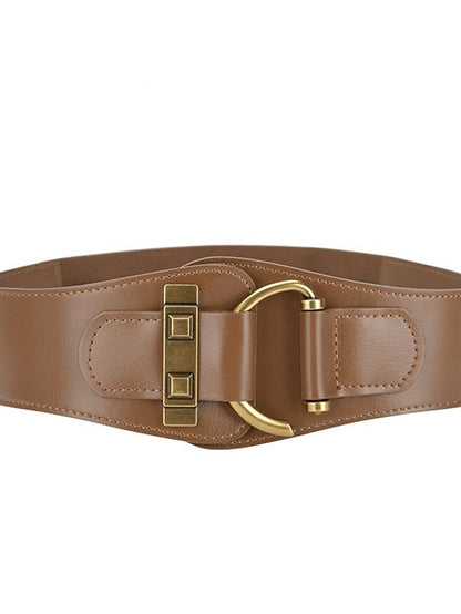 Belt Faux Leather Black Pink Light Brown Khaki Red Wide Belt Outdoor Street Dailywear Holiday Pure Color / Spring / Summer / Fall / Winter for Women