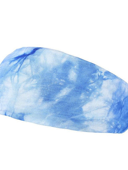 1PC Girls' Headbands Headband For Outdoor Fabric Tie dye green Tie Dye Purple Tie Dye Yellow for Women